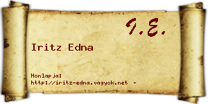 Iritz Edna névjegykártya